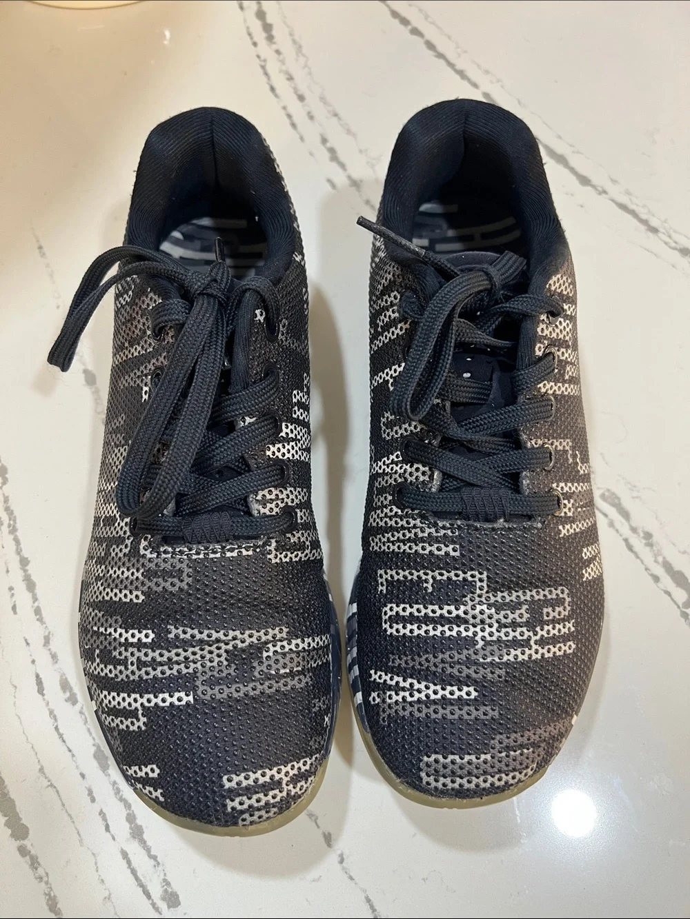 NOBULL Black and White Knit Training Shoes size W9